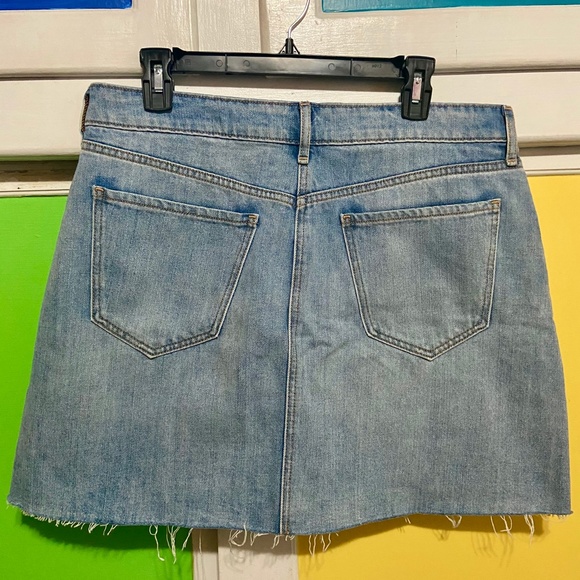 Button-Fly Jean Mini Skirt - Picture 4 of 4